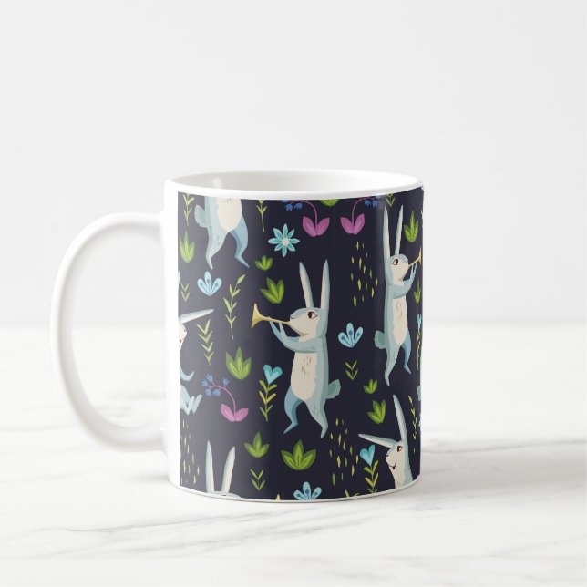 Skog. sömlös mönster kaffemugg (Vänster)