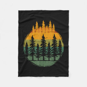 Skog tall natur retro vandring camping män fleecefilt