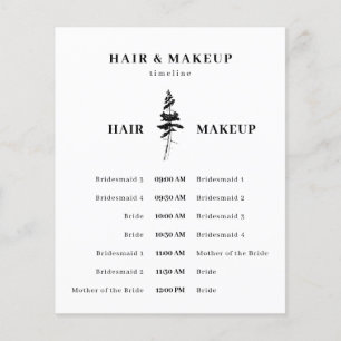 Skog Tall Träd Hår Makeup Tidsschema Flygblad