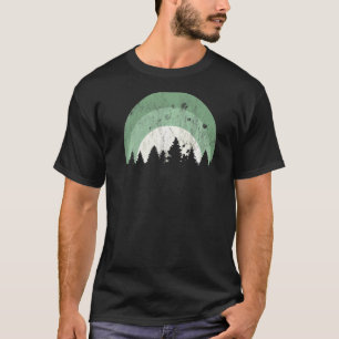 Skog tillhörande Evergreen Träd Silhouette Distres T Shirt