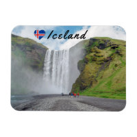 Skogafoss vattenfall - byn Skogar, Islandet