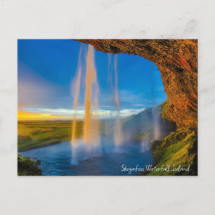 Skogafoss Waterfall ,Island Helg Vykort