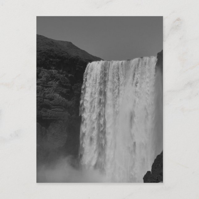 Skogafoss Waterfall Island Postcard Vykort (Framsida)