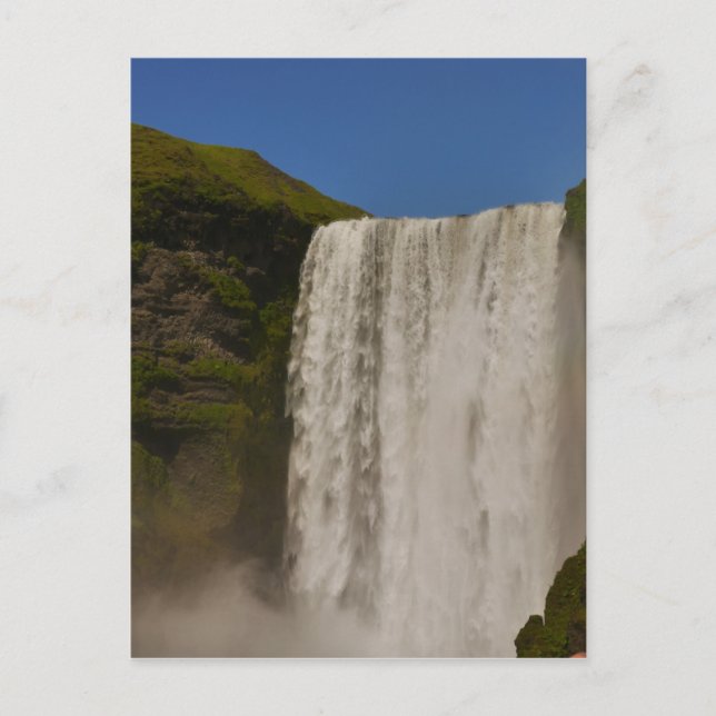 Skogafoss Waterfall Island Postcard Vykort (Framsida)