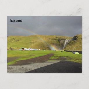 Skógafoss Waterfall, Skógá River, Södra Islandet Vykort
