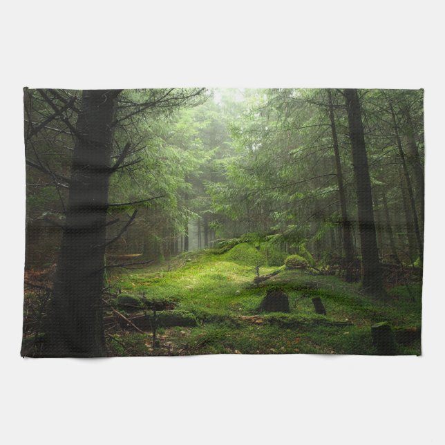 Skogar | Auvergne Frankrike Kökshandduk (Horisontell)