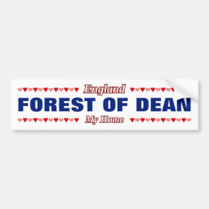 SKOGAR AV DEAN - Mitt hem - England.Hjärtan Bildekal
