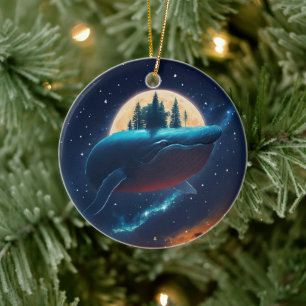 Skogar av havssabb från Humpback Whale Moonlight S Julgransprydnad Keramik