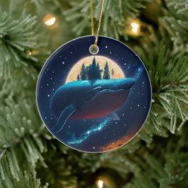 Skogar av havssabb från Humpback Whale Moonlight S Julgransprydnad Keramik