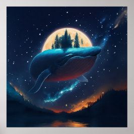 Skogar av havssabb från Humpback Whale Moonlight S Poster