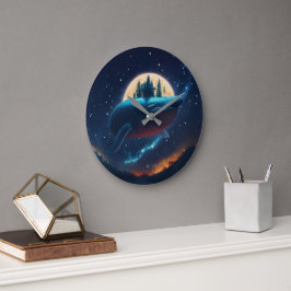 Skogar av havssabb från Humpback Whale Moonlight S Stor Klocka