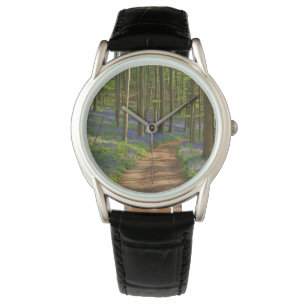Skogar Bluebell Forest i Belgien Armbandsur