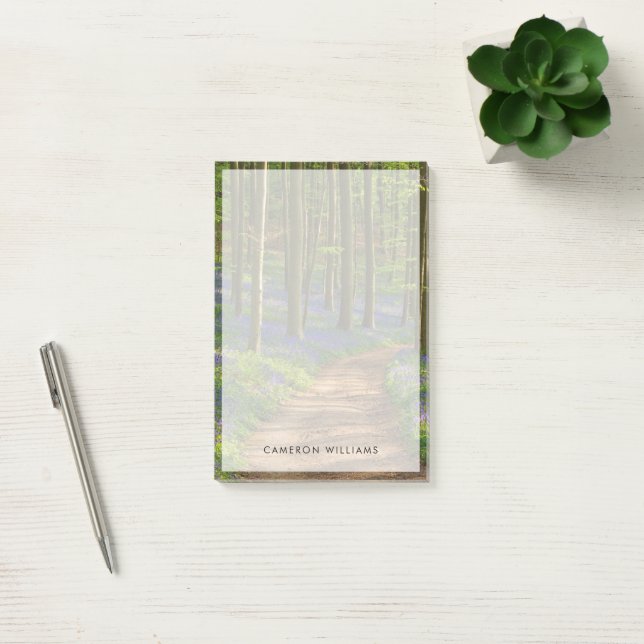 Skogar | Bluebell Forest i Belgien Post-it Block (Kontor)