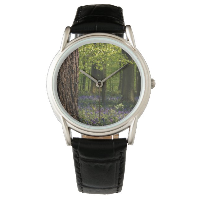 Skogar | Bluebells i Belgien Armbandsur (Framsida)