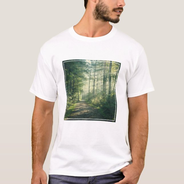 Skogar | Forest Väg Hamburg Tyskland T Shirt (Framsida)