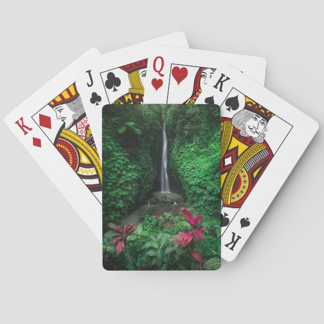 Skogar | Leke Leke Waterfalls på Bali Casinokort (Baksidan)