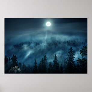 Skogar   Moonlit Forest Poster