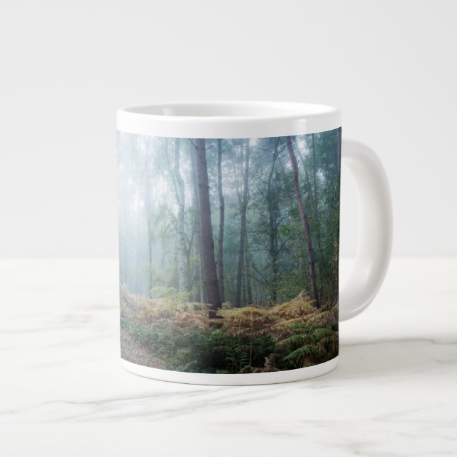 Skogar | Mörk Foggy Skogen Norfolk UK Jumbo Mugg (Framsida höger)