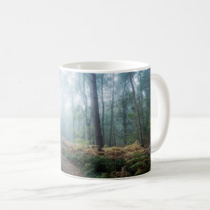 Skogar Mörk Foggy Skogen Norfolk UK Kaffemugg