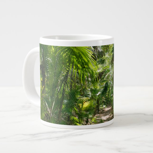 Skogar | Tropisk regnskog Tulum Mexiko Jumbo Mugg (Framsida vänster)