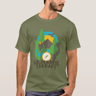 Skogarna Compass Travel vid Wilderness Therapy-ber T Shirt