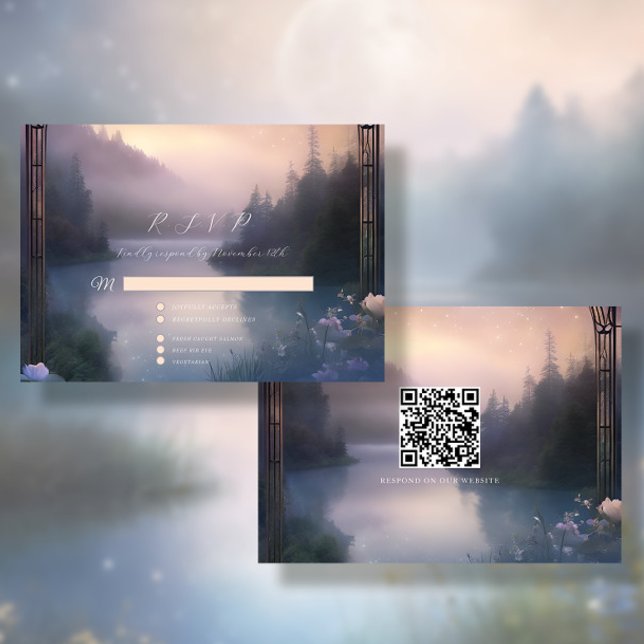 Skogarna Sjö i bergstrakterna Etheral Rustic Bröll OSA Kort (Skapare uppladdad)