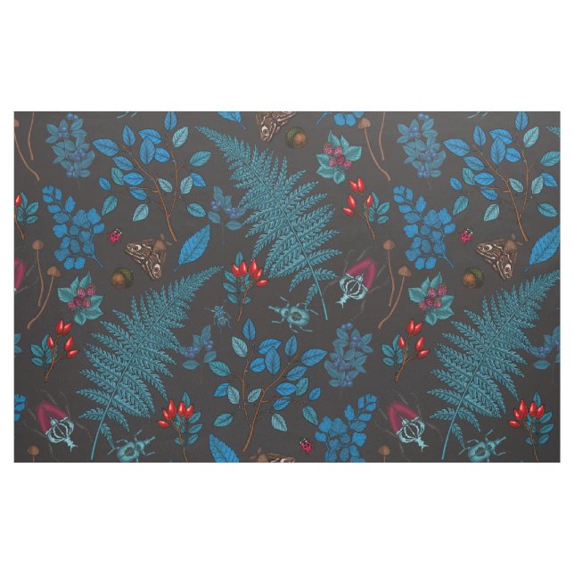 Skogbär, löv och kryp 1 tyg (Fat Quarter)