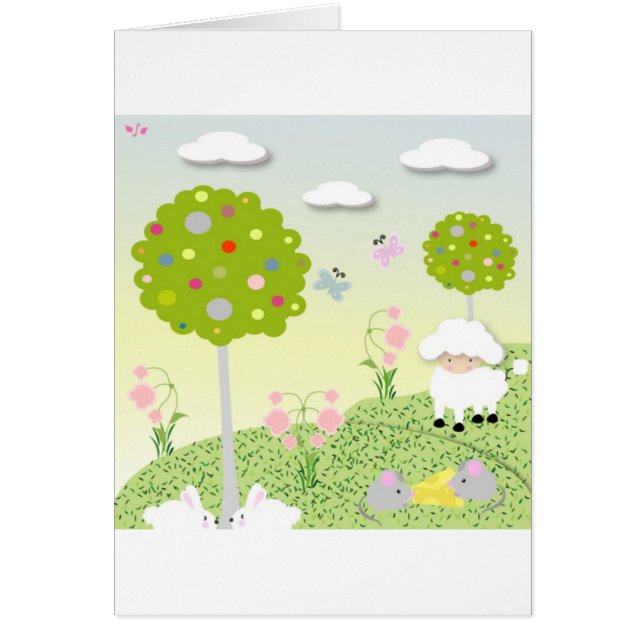 Skogdjur Hälsningskort (Framsidan)