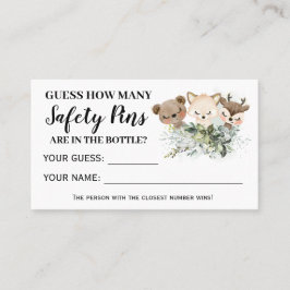 Skogdjur Hur många jokertecken för Baby i Stift Placeringskort