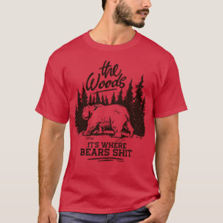 Skogen är där björnarna är Rolig Vintage Outrs Cam T Shirt