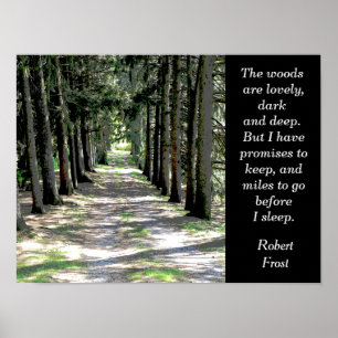 Skogen är underbar - Robert Frost - poster utskrif