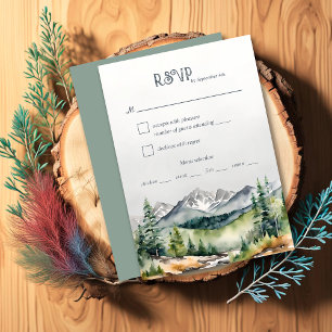 Skogen Äventyr börjar i Rustic Bröllop OSA Kort