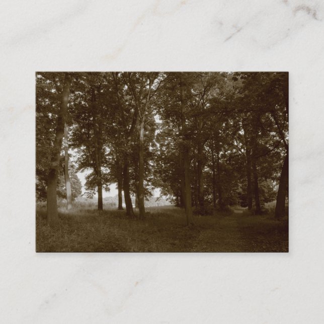 Skogen, Bute Park Cardiff - Sepia toned Visitkort (Framsida)