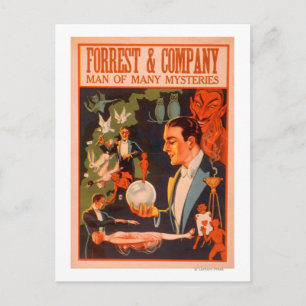 Skogen & Company Man of Many Mysteries Magic Vykort