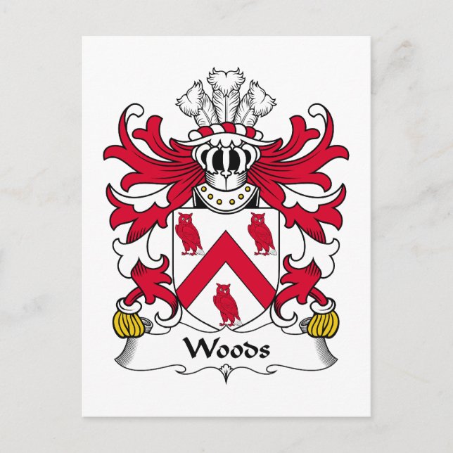 Skogen Family Crest Vykort (Framsida)