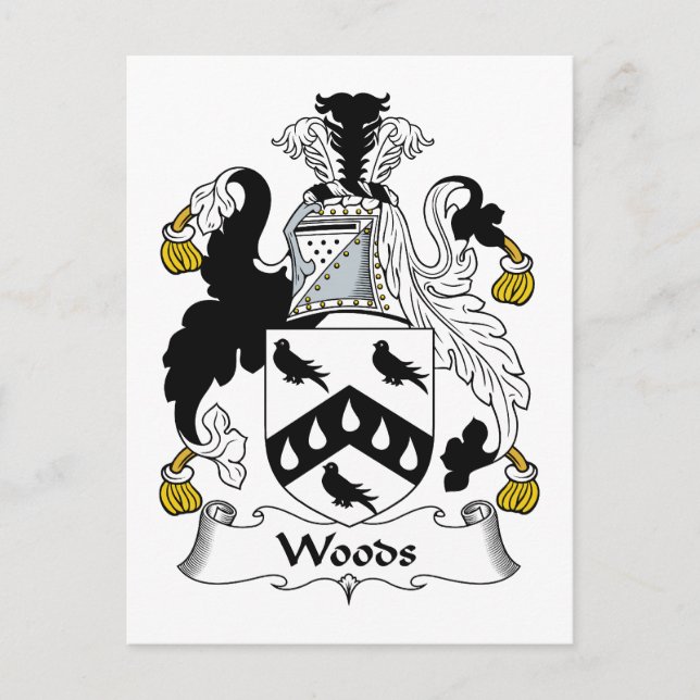 Skogen Family Crest Vykort (Framsida)