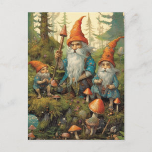 Skogen Gnomes Vykort