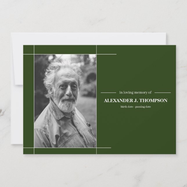 Skogen Grönt och vit i flytande minne Tack Kort (Framsida)