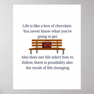 Skogen Gump citerar livet som en chokladlåda Poster