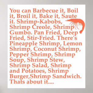 Skogen Gump Shrimp Quote Poster
