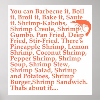 Skogen Gump Shrimp Quote Poster