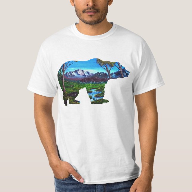 Skogen i björn tee (Framsida)