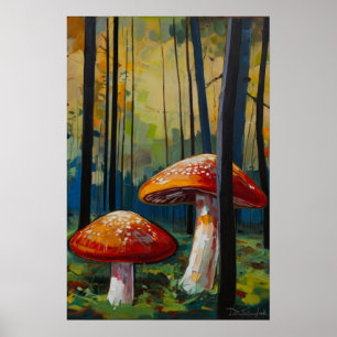 Skogen i Mushroom Poster