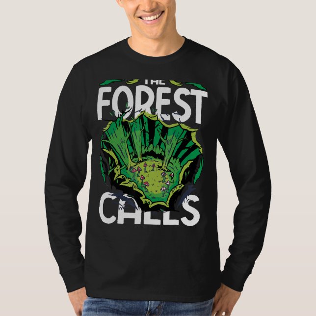 Skogen kallar Umeltschützer Mushroom Forest Cle T Shirt (Framsida)