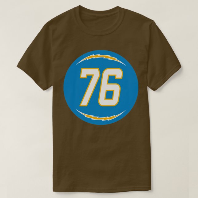 Skogen Lamp nummer 76 Jersey Los Angeles Chargers T Shirt (Design framsida)