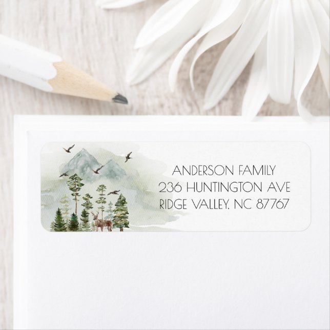 Skogen Nacke i Skogen Nya adress etikett Returadress Etikett (Insitu)