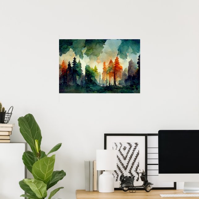 Skogen (natur) poster (Hemmakontoret)