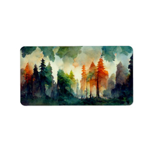 Skogen (naturen) adressetikett