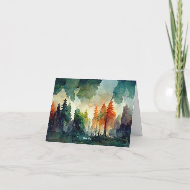 Skogen (naturen) anteckningskort (Baksida)