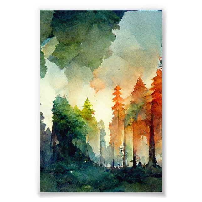 Skogen (naturen) fototryck (Framsidan)